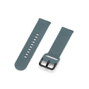 For Amazfit GTS4 Mini Solid Color Soft Silicone Watch Band, Size:S Size(Rock Blue)