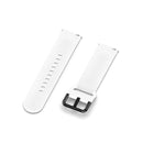 For Amazfit GTS4 Mini Solid Color Soft Silicone Watch Band, Size:Large Size(White)