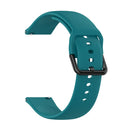 For Amazfit GTS4 Mini Solid Color Soft Silicone Watch Band, Size:Large Size(Green)