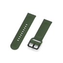 For Amazfit GTS4 Mini Solid Color Soft Silicone Watch Band, Size:Large Size(Army Green)