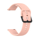 For Amazfit GTS4 Mini Solid Color Soft Silicone Watch Band, Size:Large Size(Light Pink)