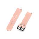 For Amazfit GTS4 Mini Solid Color Soft Silicone Watch Band, Size:Large Size(Light Pink)