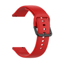 For Amazfit GTS4 Mini Solid Color Soft Silicone Watch Band, Size:Large Size(Red)