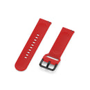 For Amazfit GTS4 Mini Solid Color Soft Silicone Watch Band, Size:Large Size(Red)