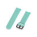 For Amazfit GTS4 Mini Solid Color Soft Silicone Watch Band, Size:Large Size(Teal)