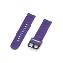For Amazfit GTS4 Mini Solid Color Soft Silicone Watch Band, Size:Large Size(Purple)