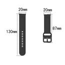 For Amazfit GTS4 Mini Solid Color Soft Silicone Watch Band, Size:Large Size(Black)