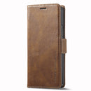 For Samsung Galaxy Z Fold4 5G LC.IMEEKE RFID Anti-theft Leather Phone Case(Brown)