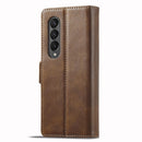 For Samsung Galaxy Z Fold4 5G LC.IMEEKE RFID Anti-theft Leather Phone Case(Brown)