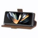 For Samsung Galaxy Z Fold4 5G LC.IMEEKE RFID Anti-theft Leather Phone Case(Brown)