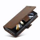 For Samsung Galaxy Z Fold4 5G LC.IMEEKE RFID Anti-theft Leather Phone Case(Brown)