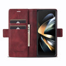 For Samsung Galaxy Z Fold4 5G LC.IMEEKE RFID Anti-theft Leather Phone Case(Red)