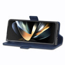 For Samsung Galaxy Z Fold4 5G LC.IMEEKE RFID Anti-theft Leather Phone Case(Blue)