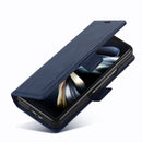 For Samsung Galaxy Z Fold4 5G LC.IMEEKE RFID Anti-theft Leather Phone Case(Blue)