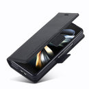 For Samsung Galaxy Z Fold4 5G LC.IMEEKE RFID Anti-theft Leather Phone Case(Black)