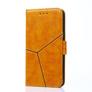 For Xiaomi Redmi K50 Ultra/Xiaomi 12T/Xiaomi 12T Pro Geometric Stitching Leather Phone Case(Yellow)