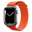 Nylon Watch Band For Apple Watch Series 8&7 45mm / SE 2&6&SE&5&4 44mm / 3&2&1 42mm (Orange + Red)