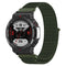 For Amazfit T-Rex2 Nylon Loop Buckle Watch Band(Army Green)