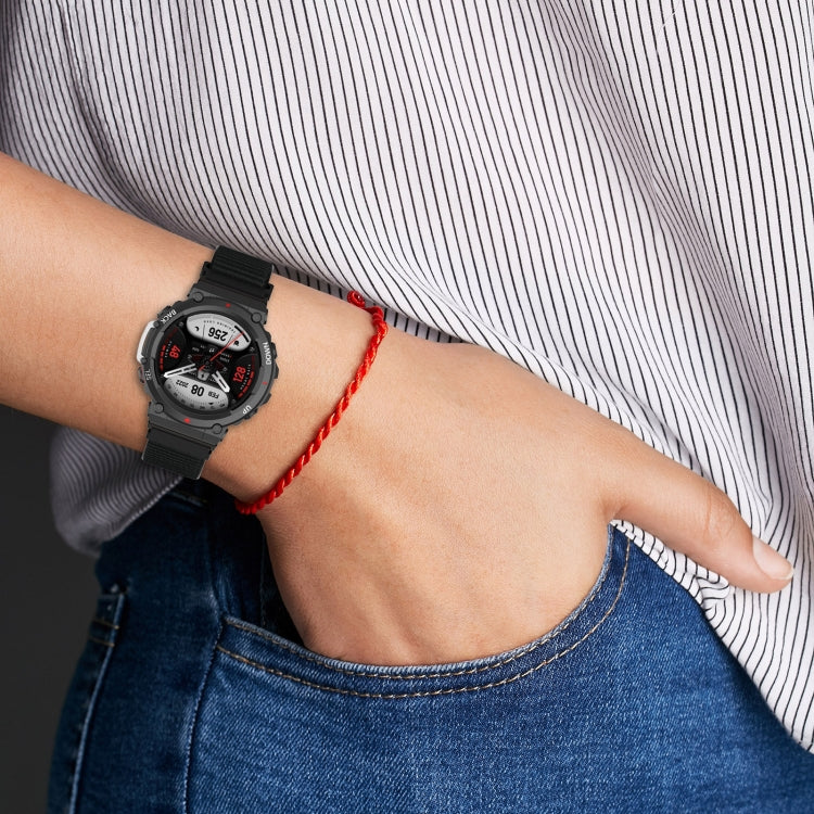 For Amazfit T-Rex2 Nylon Loop Buckle Watch Band(Powder Sand)