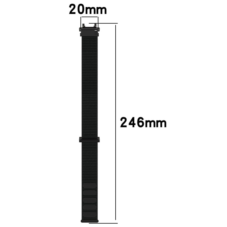 For Amazfit T-Rex2 Nylon Loop Buckle Watch Band(Powder Sand)