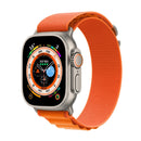 For Apple Watch Ultra 49mm / Series 8&7 45mm / SE 2&6&SE&5&4 44mm Nylon Loop Watch Band (Orange)