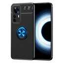 For Xiaomi Redmi K50 Ultra / 12T / 12T Pro Metal Ring Holder TPU Phone Case(Black+Blue)