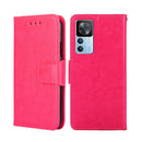 For Xiaomi Redmi K50 Ultra/Xiaomi 12T/Xiaomi 12T Pro Crystal Texture Horizontal Flip Leather Phone Case(Rose Red)