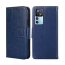 For Xiaomi Redmi K50 Ultra/Xiaomi 12T/Xiaomi 12T Pro Crystal Texture Horizontal Flip Leather Phone Case(Royal Blue)