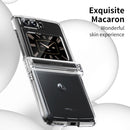 For Motorola Moto Razr 2022 Skin Feel Macaron Three-piece Set Hinge Phone Case(Transparent)