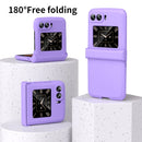 For Motorola Moto Razr 2022 Skin Feel Macaron Three-piece Set Hinge Phone Case(Purple)