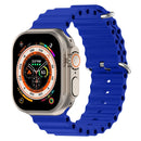 Ocean Silicone Watch Band For Apple Watch Ultra 49mm / Series 8&7 45mm / SE 2&6&SE&5&4 44mm (Sapphire Blue)