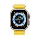 For Apple Watch Ultra 49mm / Series 8&7 45mm / SE 2&6&SE&5&4 44mm Ocean Silicone Watch Band (Yellow)