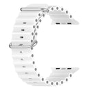 Ocean Silicone Watch Band For Apple Watch Ultra 49mm / Series 8&7 45mm / SE 2&6&SE&5&4 44mm (White)