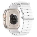 Ocean Silicone Watch Band For Apple Watch Ultra 49mm / Series 8&7 45mm / SE 2&6&SE&5&4 44mm (White)
