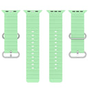 Ocean Silicone Watch Band For Apple Watch Ultra 49mm / Series 8&7 45mm / SE 2&6&SE&5&4 44mm (Light Green)