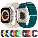 Ocean Silicone Watch Band For Apple Watch Ultra 49mm / Series 8&7 45mm / SE 2&6&SE&5&4 44mm (White)