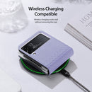For Samsung Galaxy Z Flip4 DUX DUCIS Bril Series PU + TPU Phone Case(Purple)