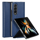 For Samsung Galaxy Z Fold4 DUX DUCIS Bril Series PU + TPU Phone Case(Blue)