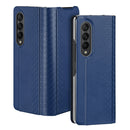 For Samsung Galaxy Z Fold4 DUX DUCIS Bril Series PU + TPU Phone Case(Blue)