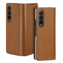 For Samsung Galaxy Z Fold4 DUX DUCIS Bril Series PU + TPU Phone Case(Brown)