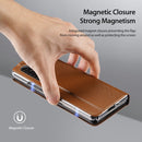For Samsung Galaxy Z Fold4 DUX DUCIS Bril Series PU + TPU Phone Case(Brown)