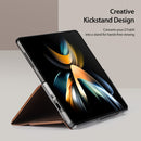 For Samsung Galaxy Z Fold4 DUX DUCIS Bril Series PU + TPU Phone Case(Brown)