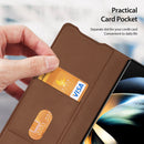 For Samsung Galaxy Z Fold4 DUX DUCIS Bril Series PU + TPU Phone Case(Brown)