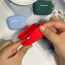 Earphone Silicone Protective Case with Buckle For AirPods Pro 2(Mint Green)