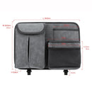 Car Seat Back Hanging Bag Sheepskin Leather Storage Bag With Hook(Brown)