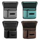 Car Center Console Hanging Bag Sheepskin Leather Storage Bag(Blue)