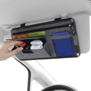 Car Sun Viso Sheepskin Leather Storage Bag(Black)