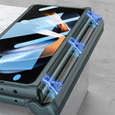 For Samsung Galaxy Z Fold4 GKK Integrated Magnetic Armor Flip Phone Case With Pen Box(Grey)
