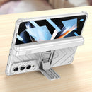For Samsung Galaxy Z Fold4 GKK Integrated Magnetic Armor Flip Phone Case With Pen Box(Dark Green)