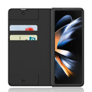 For Samsung Galaxy Z Fold4 GKK Armor Flip Leather Phone Case with Pen Slots(Carbon Fiber Texture)